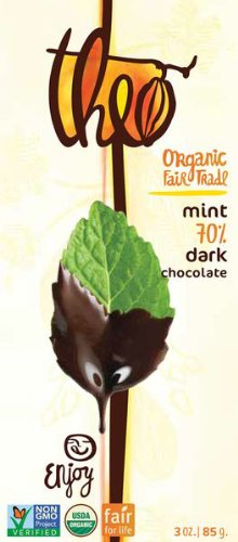 Theo Chocolate – Classic Collection Organic Dark Chocolate 70% Cacao Mint logo
