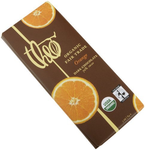 Theo Chocolate Dark Chocolate Bar With Orange (12/3oz) logo