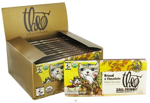 Theo Chocolate – Organic Dark Chocolate 70% Cacao Bread & Chocolate – 2 Oz. logo