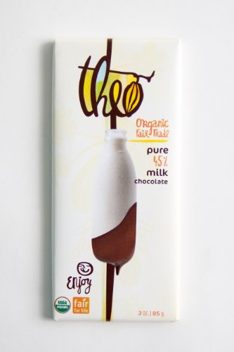 Theo Classic Organic (45% Cacao) Milk Chocolate, 3 ounce Bars (Pack of 12) logo