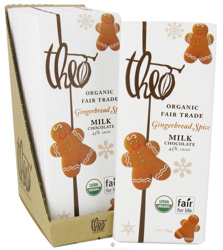 Theo Gingerbread Spice Organic Chocolate 4 Pack logo