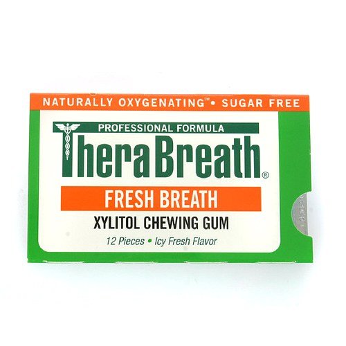 Therabreath Fresh Breath Xylitol Chewing Gum, Icy Fresh 12 Ea logo