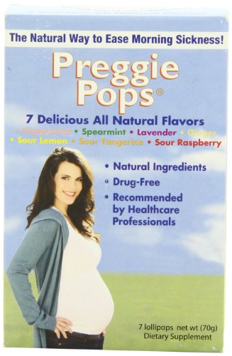 Three Lollies Preggie Pops Variety Pack For Morning Sickness Relief, 7 Count logo