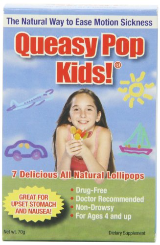 Three Lollies Queasy Pops Kids Variety Pack For Nausea Relief, 7 Count logo