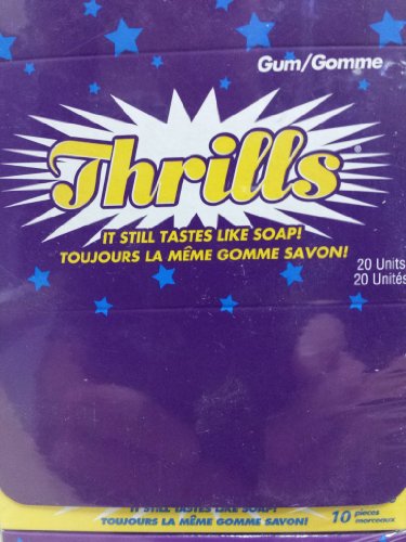 Thrills Chewing Gum 20×10 200 Pieces – It Still Tastes Like Soap! – Imported From Canada logo