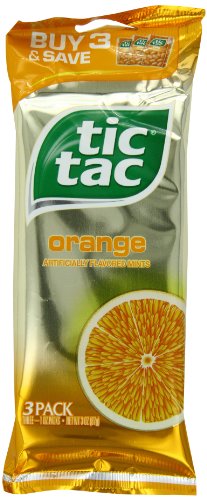 Tic Tac Orange Multi-pack, 3 Count (Pack of 12) logo