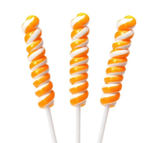 Tiny Twist Whirly Swirl Pops Orange and White Lollipops 48 Count logo