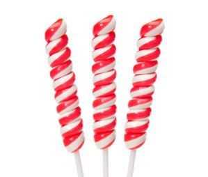 Tiny Twist Whirly Swirl Pops Red and White Lollipops 48 Count logo