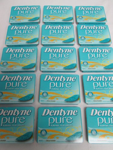 Tj11 Dentyne Pure Mint With Citrus Accents Sugar Free Gum 15 – 9 Piece Packages ( 135 Pieces Total ) logo