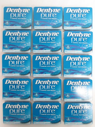 Tj11 Dentyne Pure Mint With Herbal Accents Sugar Free Gum 15 – 9 Piece Packages ( 135 Pieces Total ) logo