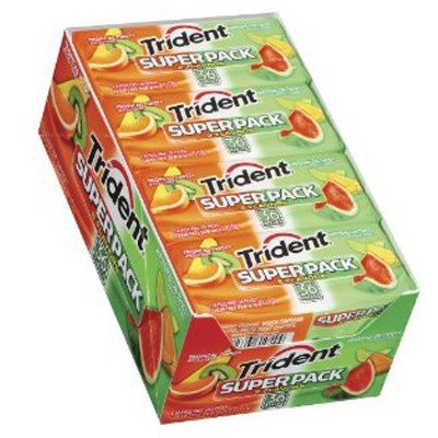 Tj11 Trident Tropical Twist/watermelon Twist Super Pack 2 Artificial Flavors Sugar Free Chewing Gum – 8×36 Pieces Packages (288 Sticks Total) logo