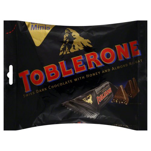 Toblerone Dark Chocolate Minis Laydown Bag 200g logo