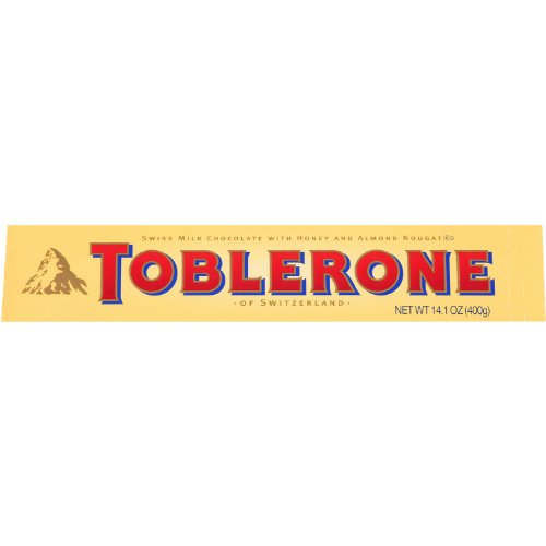 Toblerone Swiss Milk Chocolate With Honey and Almond Nougat, 14.1 ounce Bars (Pack of 4) logo