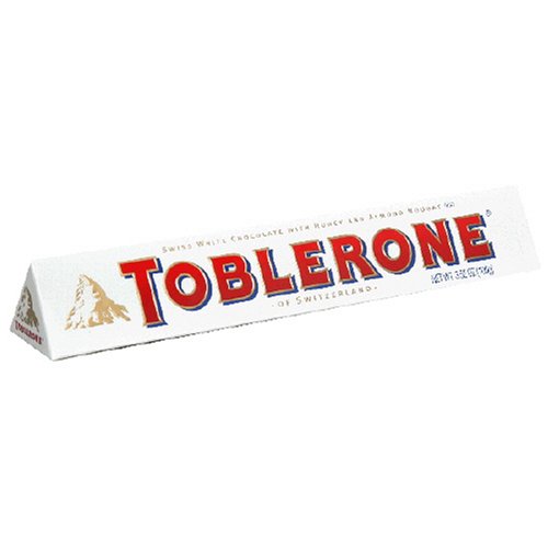 Toblerone White Chocolate, 3.52 ounce Bars (Pack of 12) logo