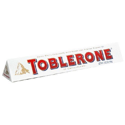 Toblerone White Chocolate, 3.52 ounce Bars (Pack of 20) logo