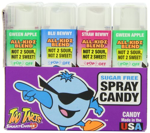 Too Tarts Sugar Free Sour Candy Spray Bottle Blueberry Green Apple Strawberry Assortment (Pack of 12) By Too Tarts logo