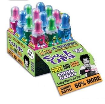 Too Tarts Sugar Free Suck Ups Bonus Bottles Green Apple, Strawberry, and Blueberry Flavor Assortment (Pack of 12) logo