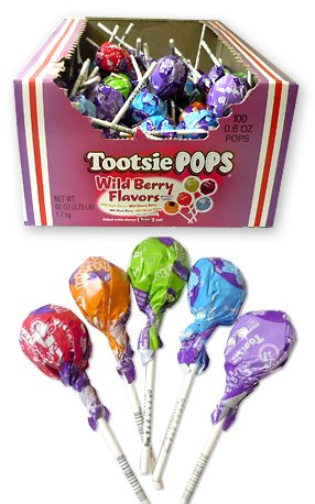 Tootsie Pops – Wild Berry Flavors-box Of 100 logo