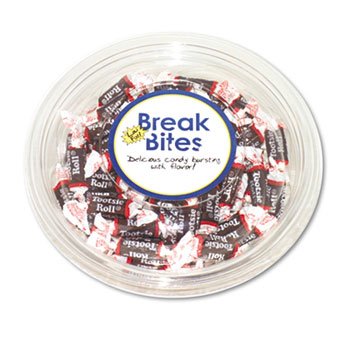 Tootsie Roll Break Bites, Chocolate Candy, 17oz Bowl logo