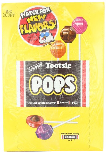 Tootsie Roll Pops, Assorted (100-count Pops), 60 ounce Box logo