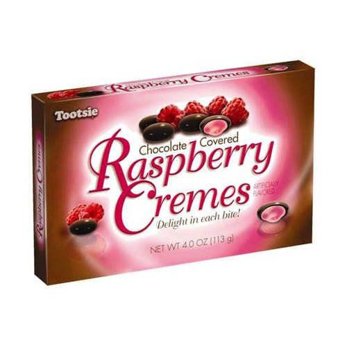 Tootsie Roll Raspberry Cremes Chocolate Covered Drops logo