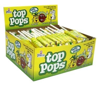 Top Pops Taffy Lollipops Pina Colada 48 Ct logo