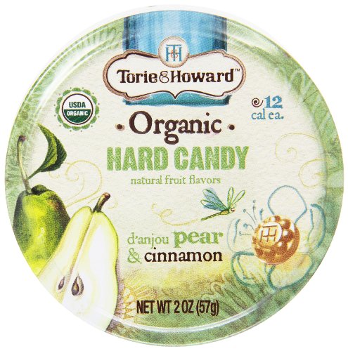 Torie and Howard Organic Hard Candy Tin, D’anjou Pear and Cinnamon, 2 Ounce logo