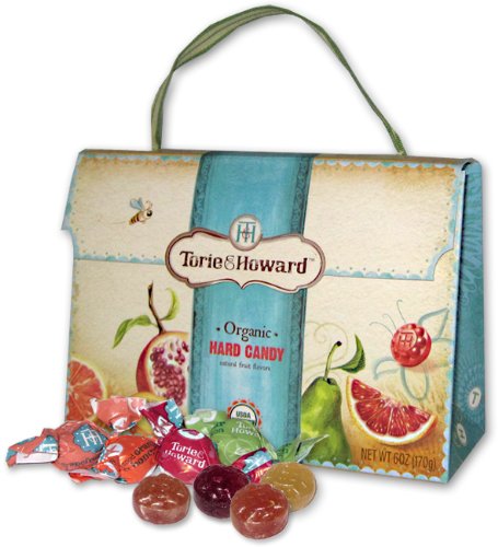 Torie & Howard Assorted Flavors Organic Hard Candy – Handbag Gift Box – Case Of 6 logo