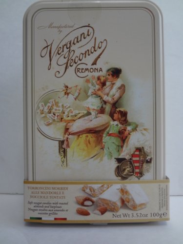 Torroncini Morbidi – 3.52oz Soft Nougat Candies With Almond and Hazelnuts Tin Can logo