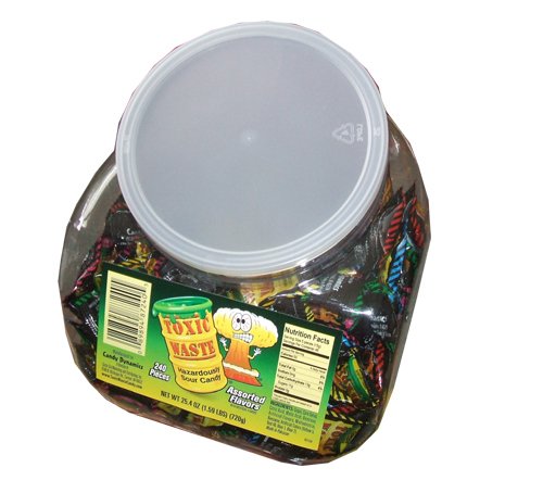 Toxic Waste Hazardously Sour Candy 240 Count Bulk Tub logo