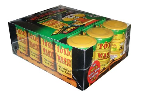 Toxic Waste, Mini Barrels, 12 Count Display Box logo