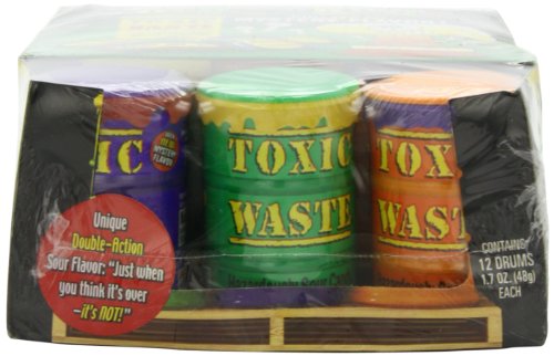 Toxic Waste Special Edition Colored Drums, Candy, 1.7 Ounce (Pack of 12) logo