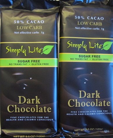 Trader Joe’s 2– 50% Cacao Low Carb Simply Lite Sugar Free Dark Chocolate Bar logo