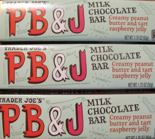 Trader Joe’s 3 Peanut Butter and Tart Raspberry Jelly Milk Chocolate Bars logo