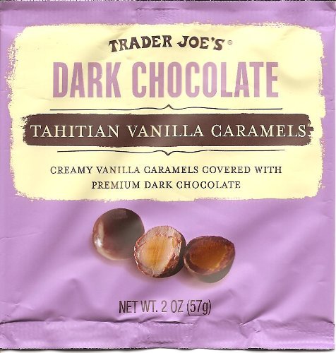 Trader Joe’s Dark Chocloate Tihitian Vanilla Caramels logo