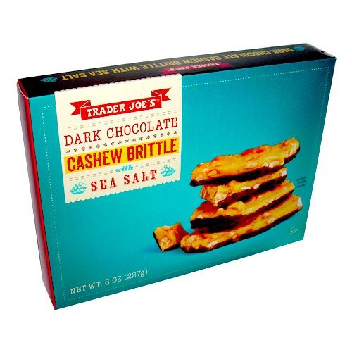 Trader Joe’s Dark Chocolate Cashew Brittle With Sea Salt logo