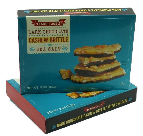 Trader Joe’s Dark Chocolate Cashew Brittle With Sea Salt – Pack of 2 logo