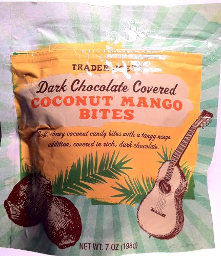 Trader Joe’s Dark Chocolate Covered Coconut Mango Bites – 7 Oz logo