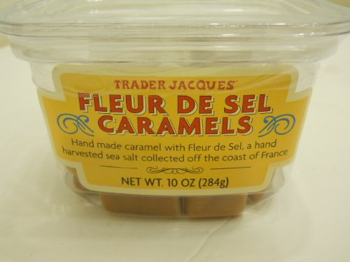 Trader Joe’s Fleur De Sel Caramels Candy Hand Made Caramel With Fleur De Sel,a Hand Harvested Sea Salt Collected Of The Coast Of France logo