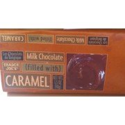 Trader Joe’s Milk Chocolate Filled With Caramel Candy Bars 3 Bars Les Chocolats De Belgique logo