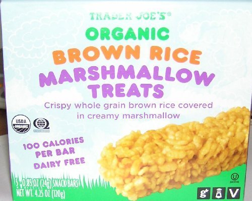 Trader Joe’s Organic Brown Rice Marshmallow Treats 5/box (6 Pack) logo