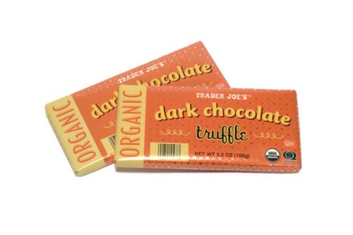 Trader Joe’s Organic Dark Chocolate Truffle Bar, 3.5 Oz. (2 Pack) logo