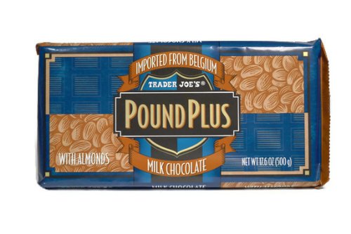 Trader Joe’s Pound Plus Milk Chocolate With Almonds 17.6 Oz. logo