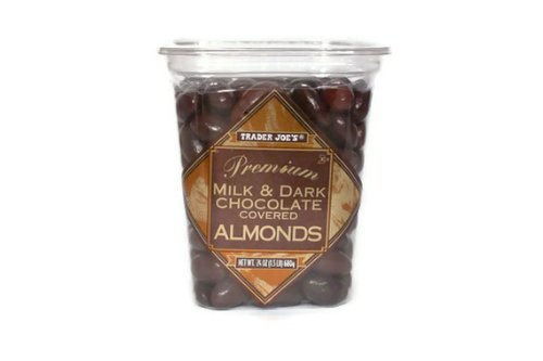 Trader Joe’s Premium Milk and Dark Chocolate Almonds 1.5 Lbs. logo