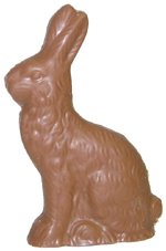 Traditional Sitting Chocolate Easter Bunny 8oz logo