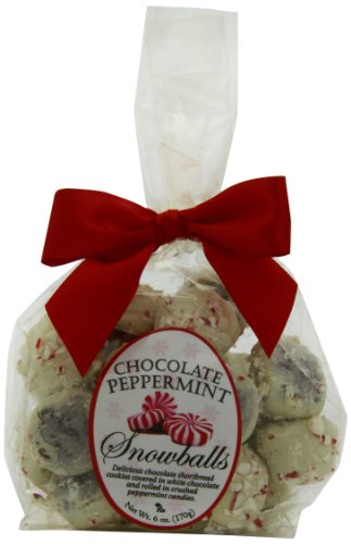 Traverse Bay Confections Holiday Chocolate Peppermint Snowballs, 6 ounce (Pack of 3) logo