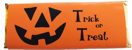 Trick Or Treat Halloween Dark Chocolate Candy Bar logo