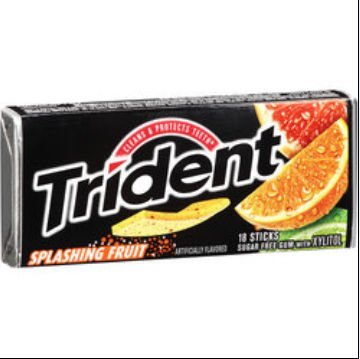 Trident 67030-12 Splashing Fruit Sugar Free Gum – 12 Packs logo