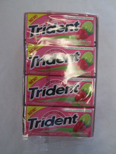 Trident Chewing Gum, Island Berry Lime, 12 Pack logo