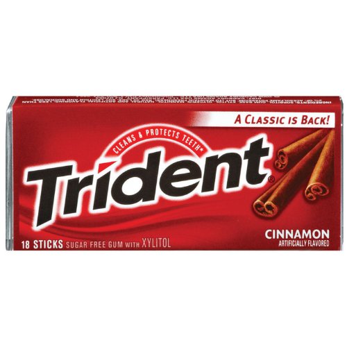Trident Cinnamon Sugar Free Gum – 14×18 Sticks logo